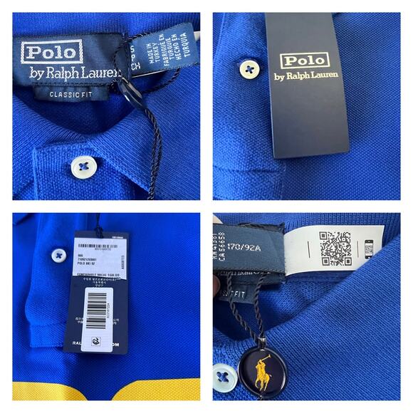 Polo Ralph Lauren Classic Fit Ski Graphic Blue Print Polo Shirt Men Size S - Picture 5 of 10